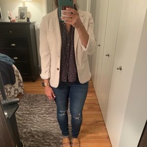 BDG cream blazer with cuffed sleeves size M